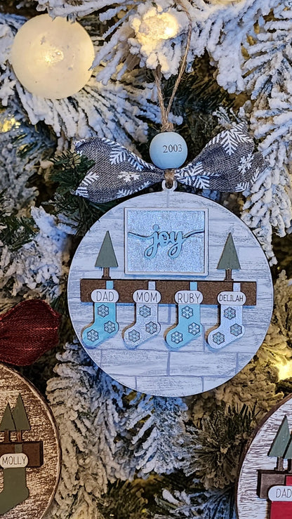 Family Stocking | Personalized Ornament Woodsy What Knots