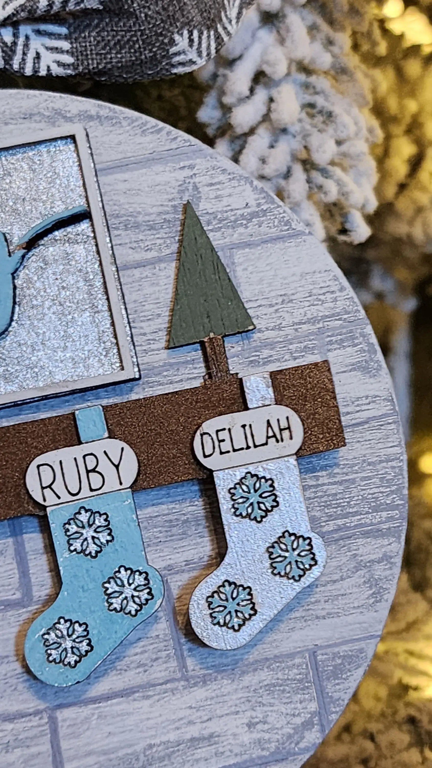 Family Stocking | Personalized Ornament Woodsy What Knots