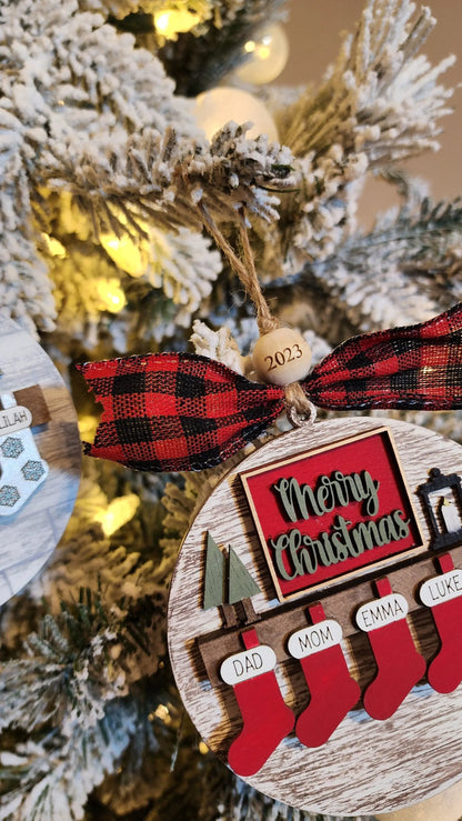 Family Stocking | Personalized Ornament Woodsy What Knots