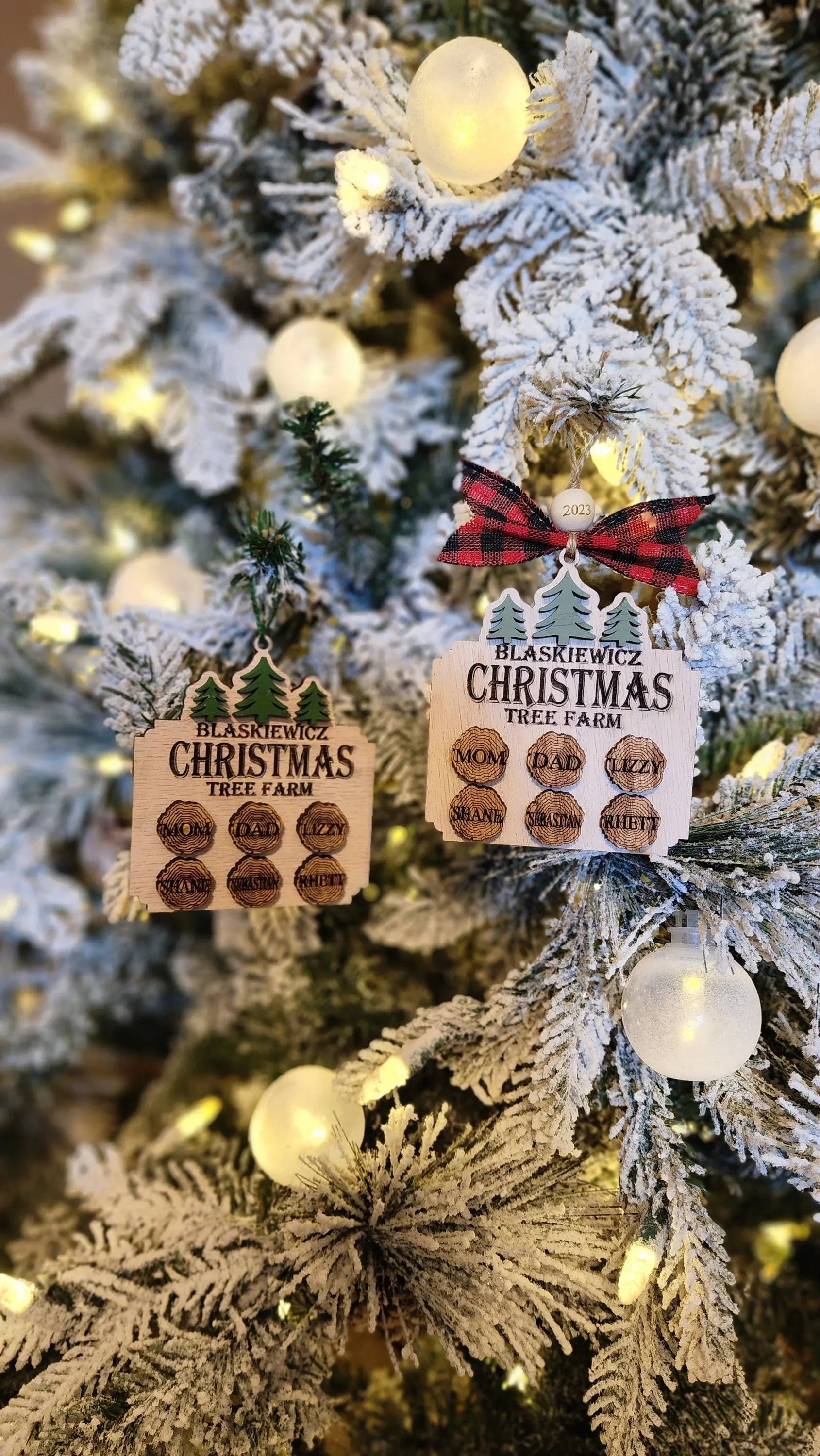 Family Tree Farm | Personalized Ornament Woodsy What Knots