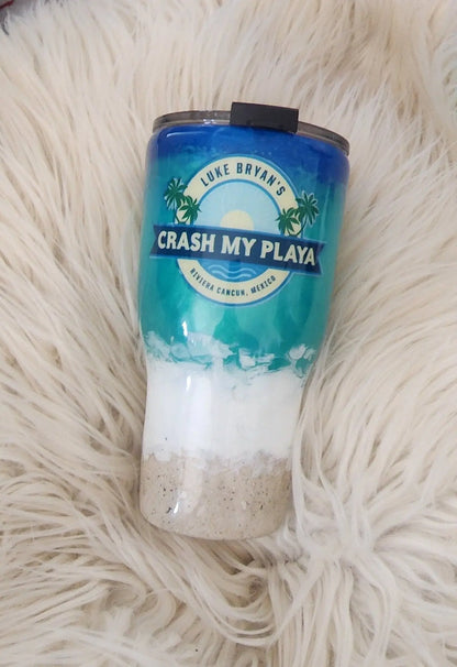 Men's Beach Tumbler | Beach Scene | Crash My Playa Woodsy What Knots