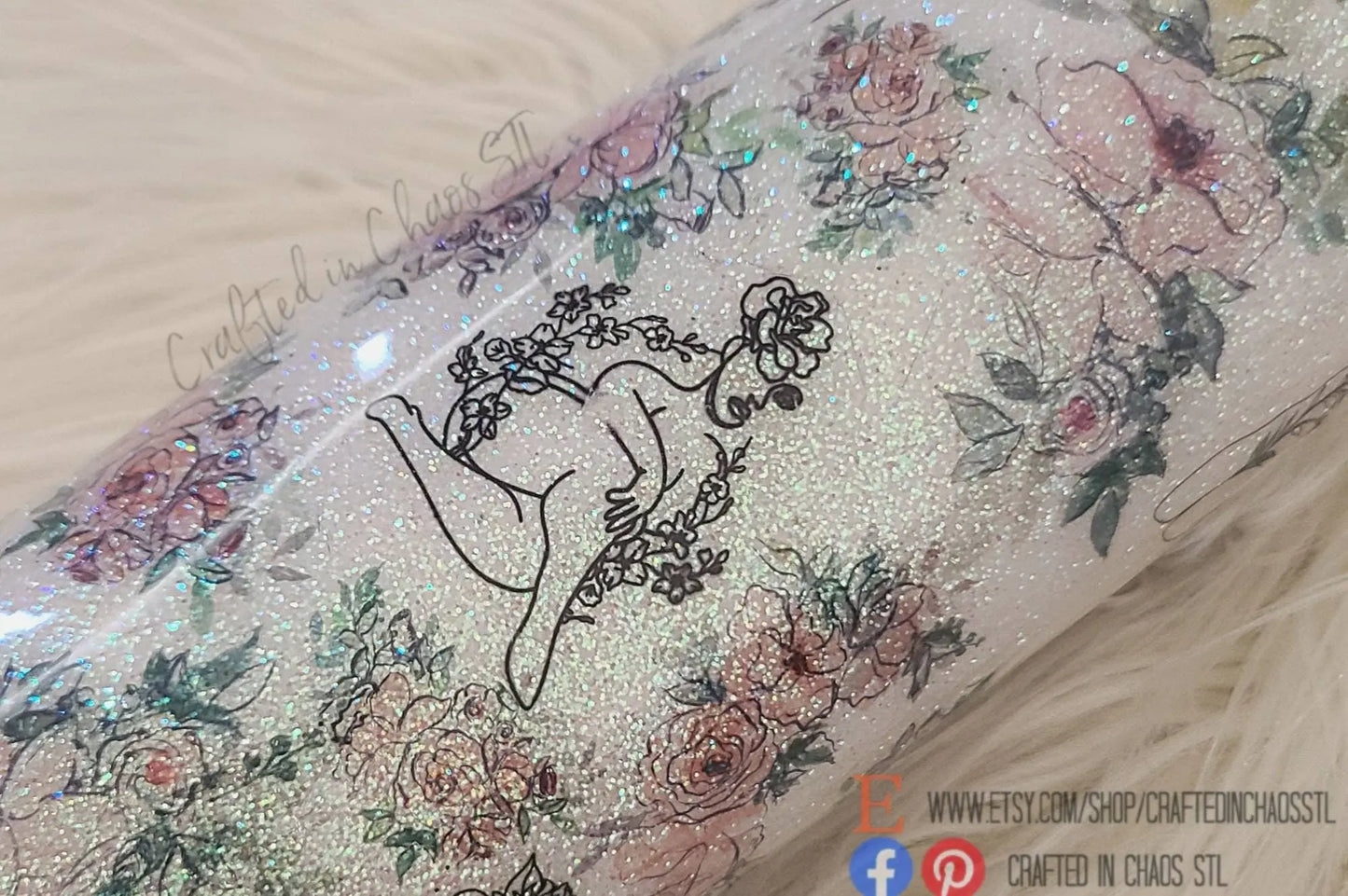 My Body, My Choice | Women's Rights Glittered Tumbler Woodsy What Knots