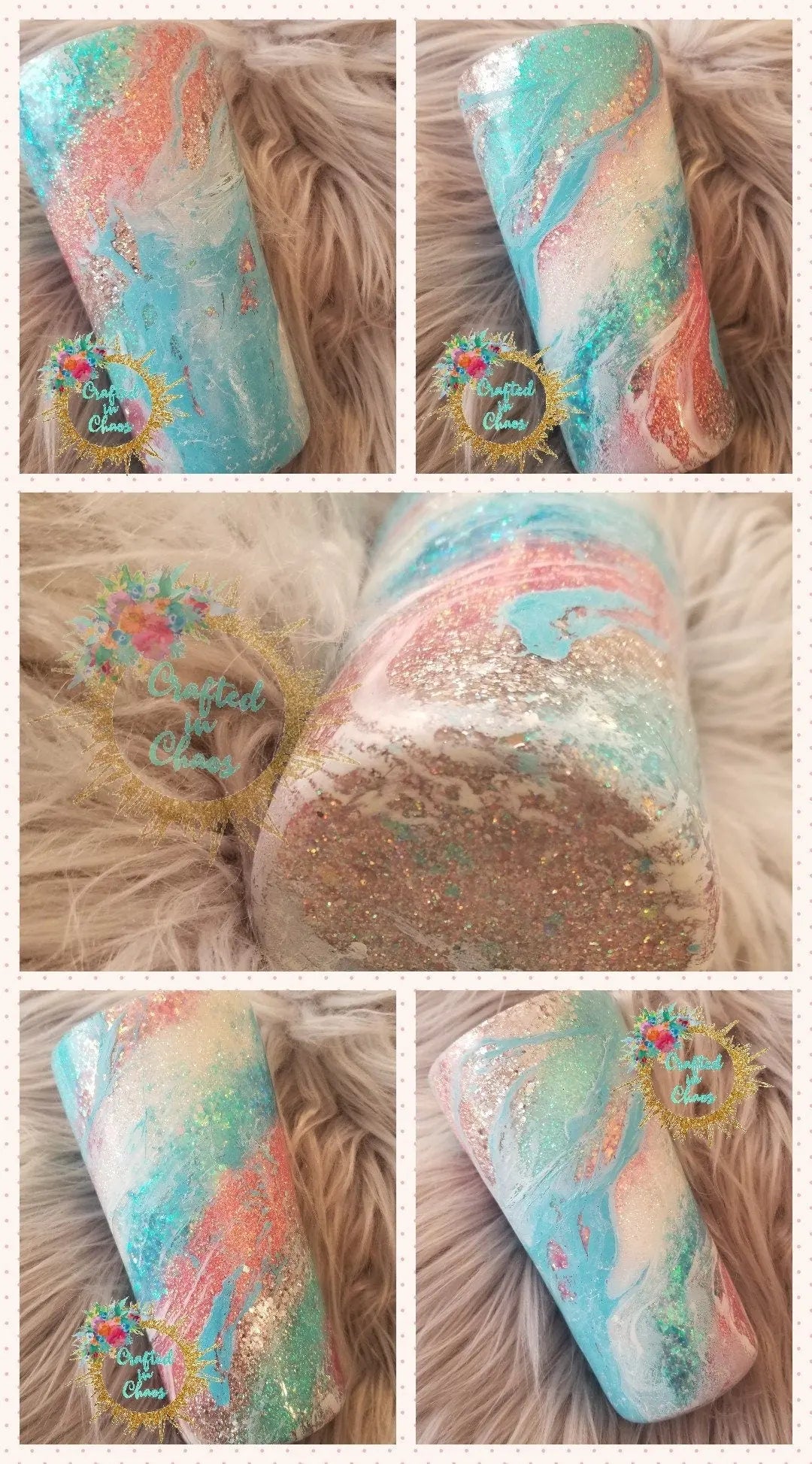 Swirl Glittered and Hydro Dipped | Personalized Tumbler Woodsy What Knots