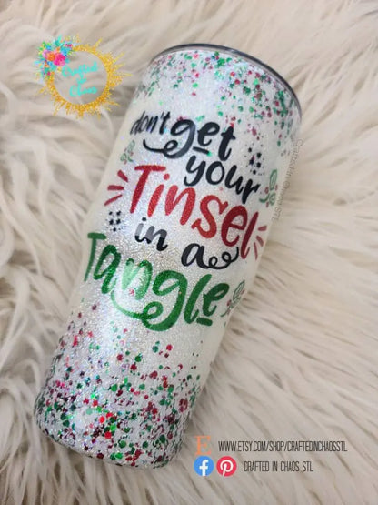 Tinsel In A Tangle | Christmas Tumbler Woodsy What Knots