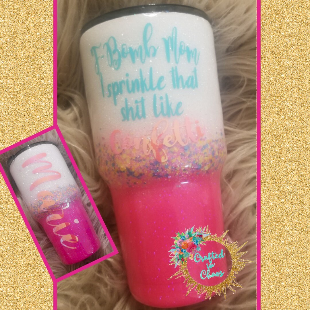 F-Bomb Mom | Custom Glitter Tumbler