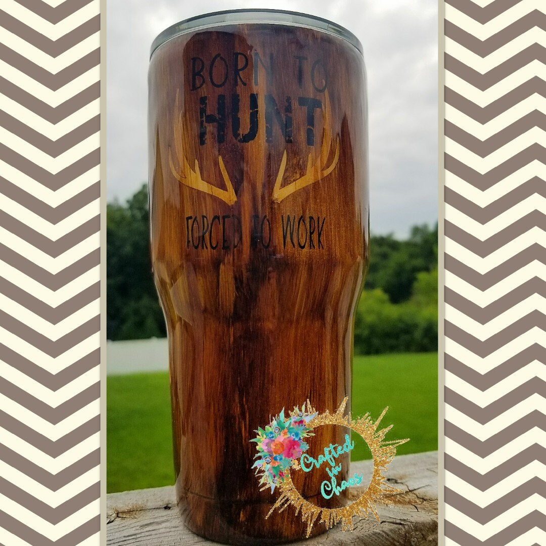 Wood Grain Hunter Tumbler| Tumbler for Him