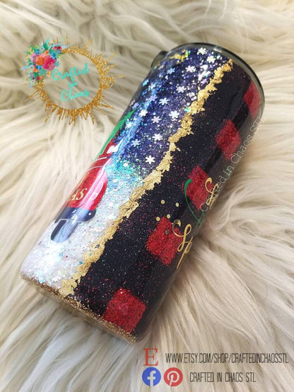 Santa's Sled | Holiday Glitter Tumbler