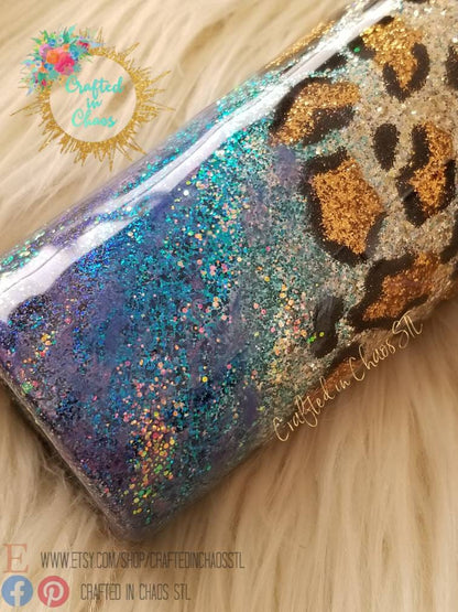 Leapord Print | Glitter Tumbler