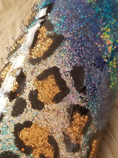 Leapord Print | Glitter Tumbler