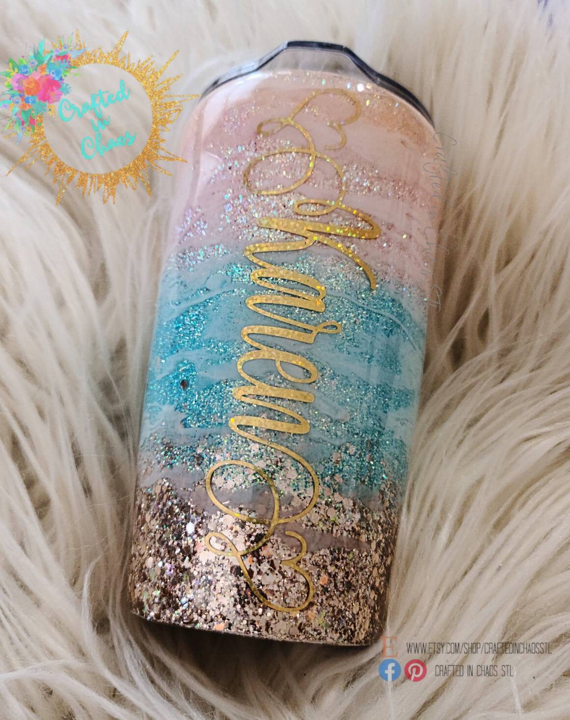 Good Times and Tan Lines | Personalized Glitter Tumbler