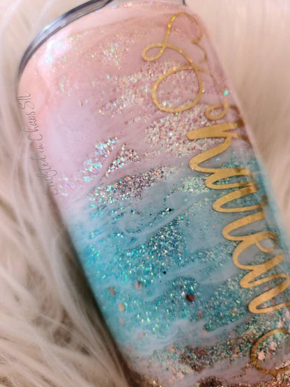 Good Times and Tan Lines | Personalized Glitter Tumbler