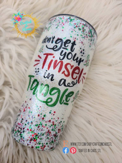 Tinsel In A Tangle | Christmas Tumbler