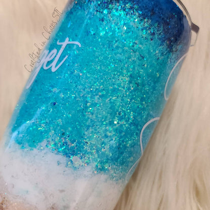 Girls Just Wanna Have Sun | Personalized Glitter Tumbler