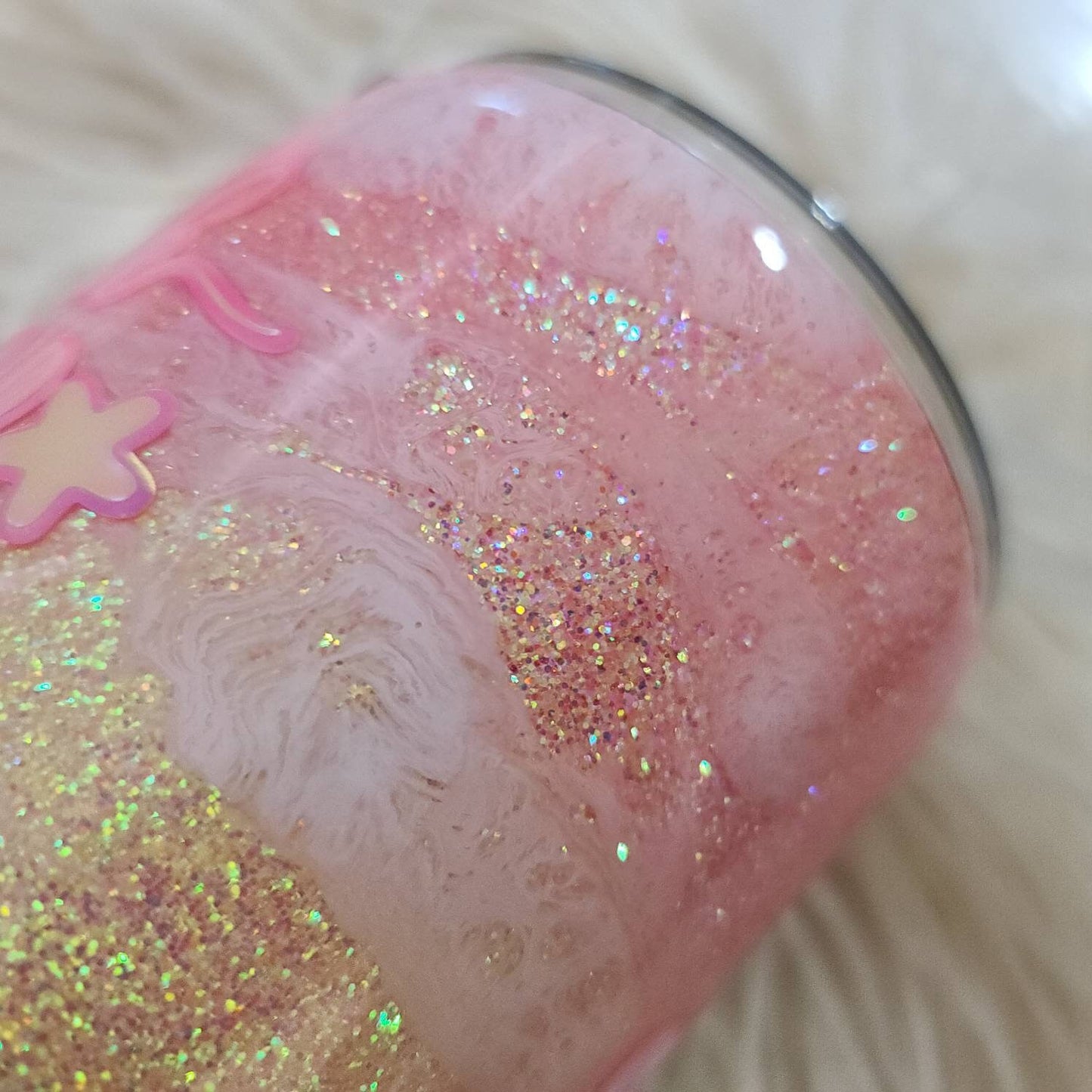 Drink in my Hand, Toes in the Sand | Personalized Glitter Tumbler