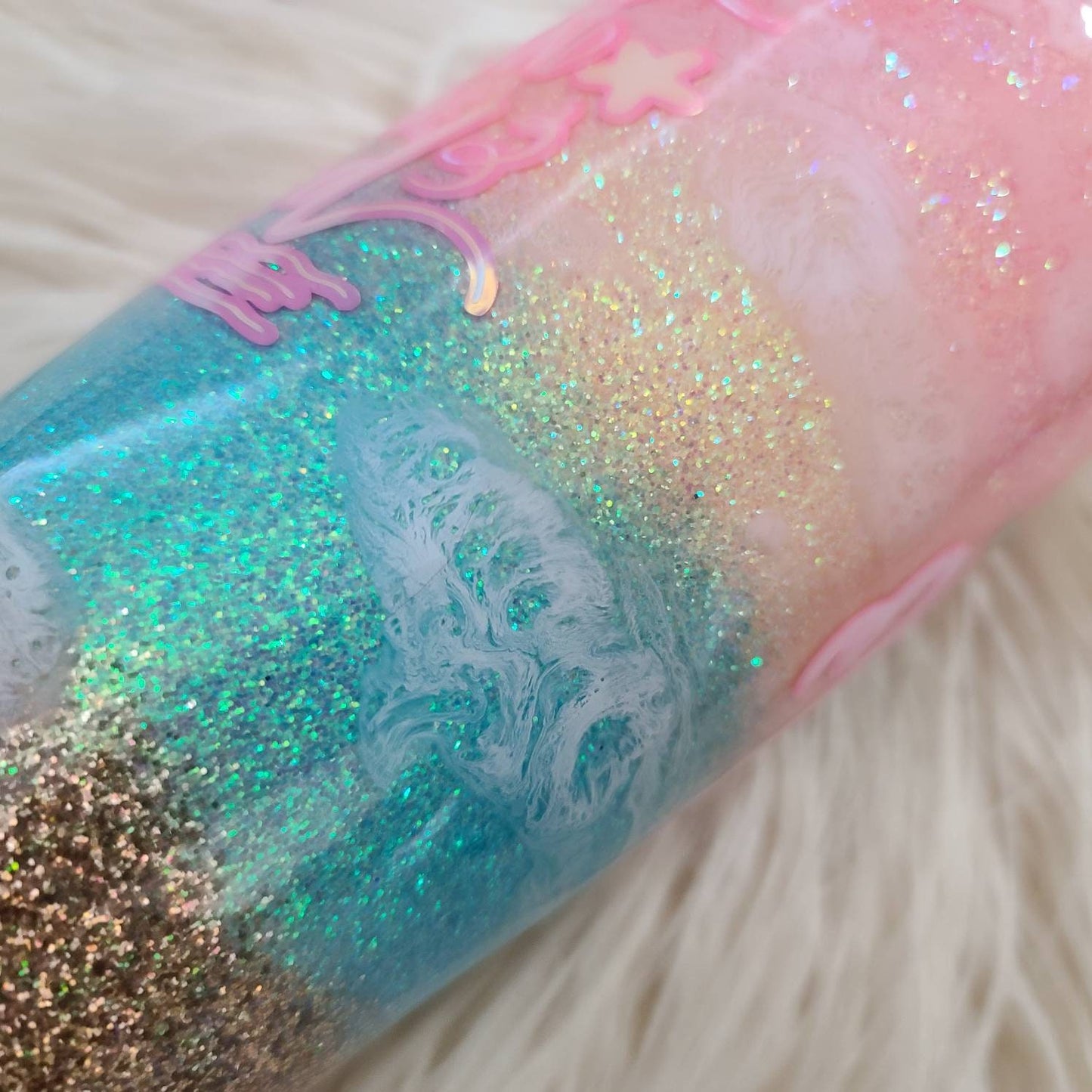 Drink in my Hand, Toes in the Sand | Personalized Glitter Tumbler