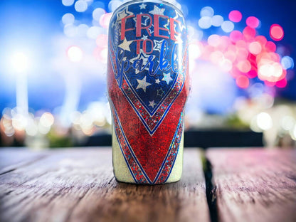 Free To Sparkle Personalized Glitter Tumbler