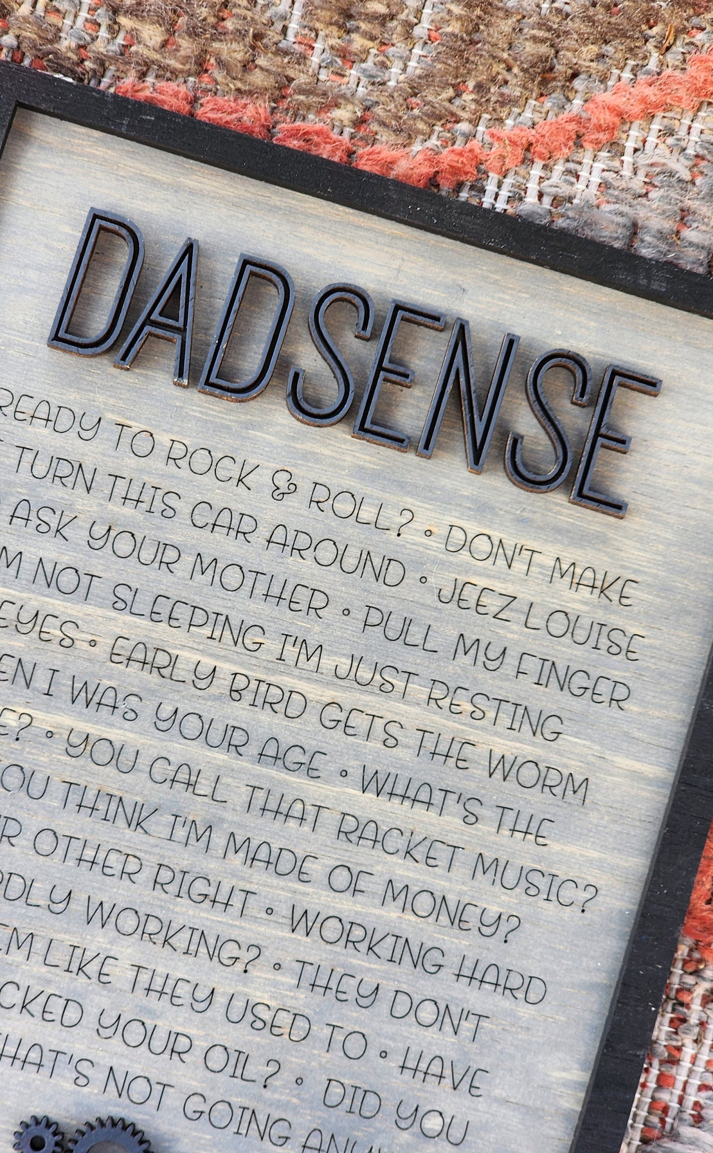 Wooden DadSense Sign - Unique Fathers Day Gift  Handcrafted Home Decor.