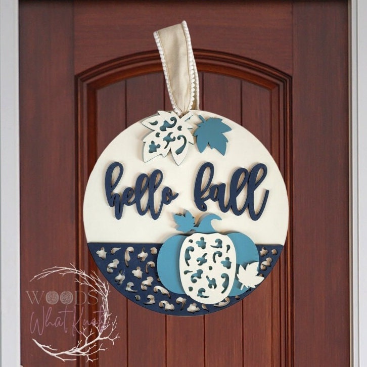 Hello Fall - Boho Door Sign.