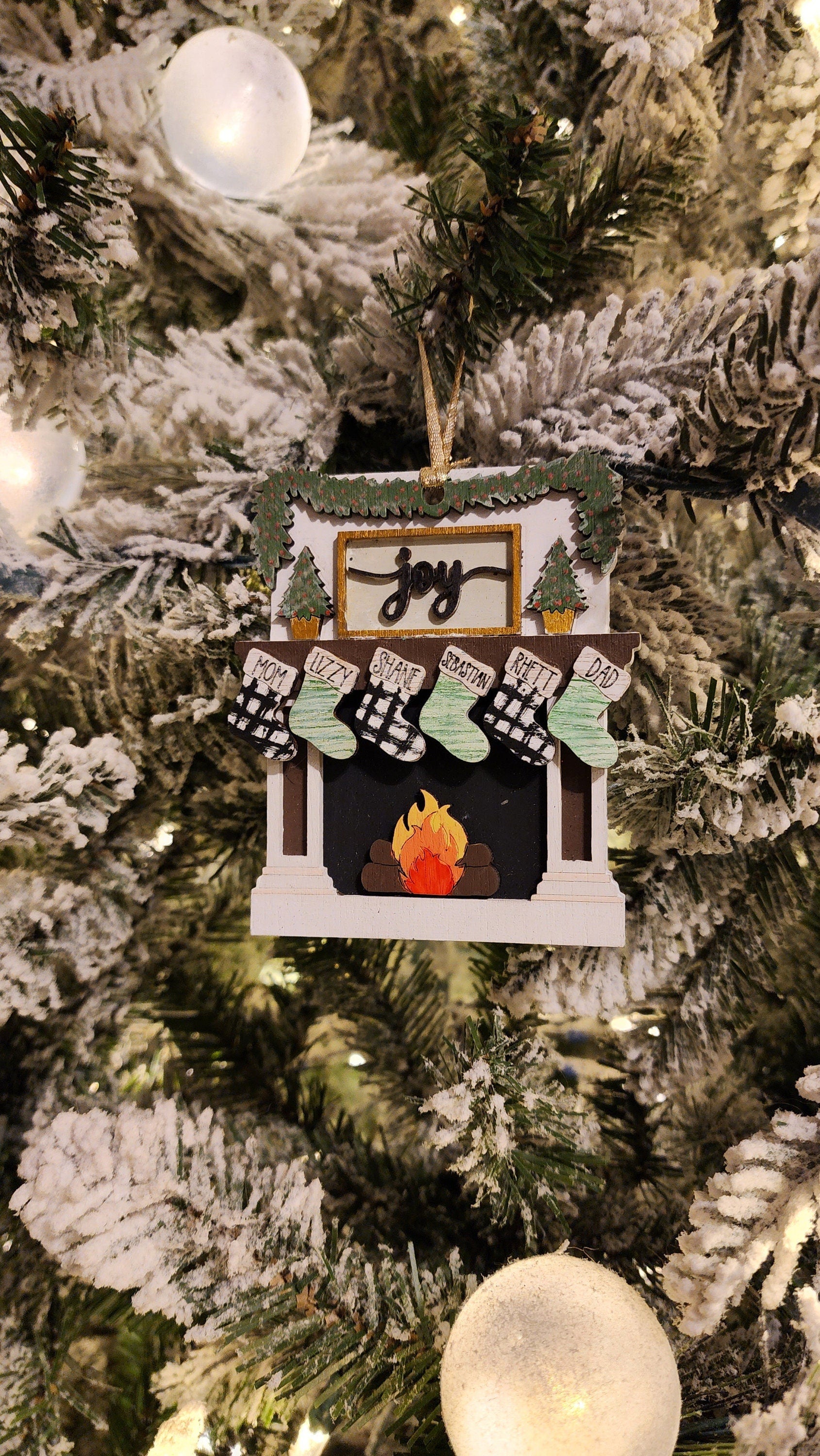 Personalized Family Christmas Tree Ornament