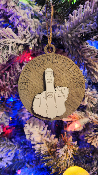 Happy Flippin' Holidays| Funny Ornament