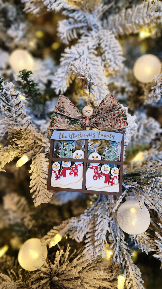 Personalized Snowmen Family Ornament