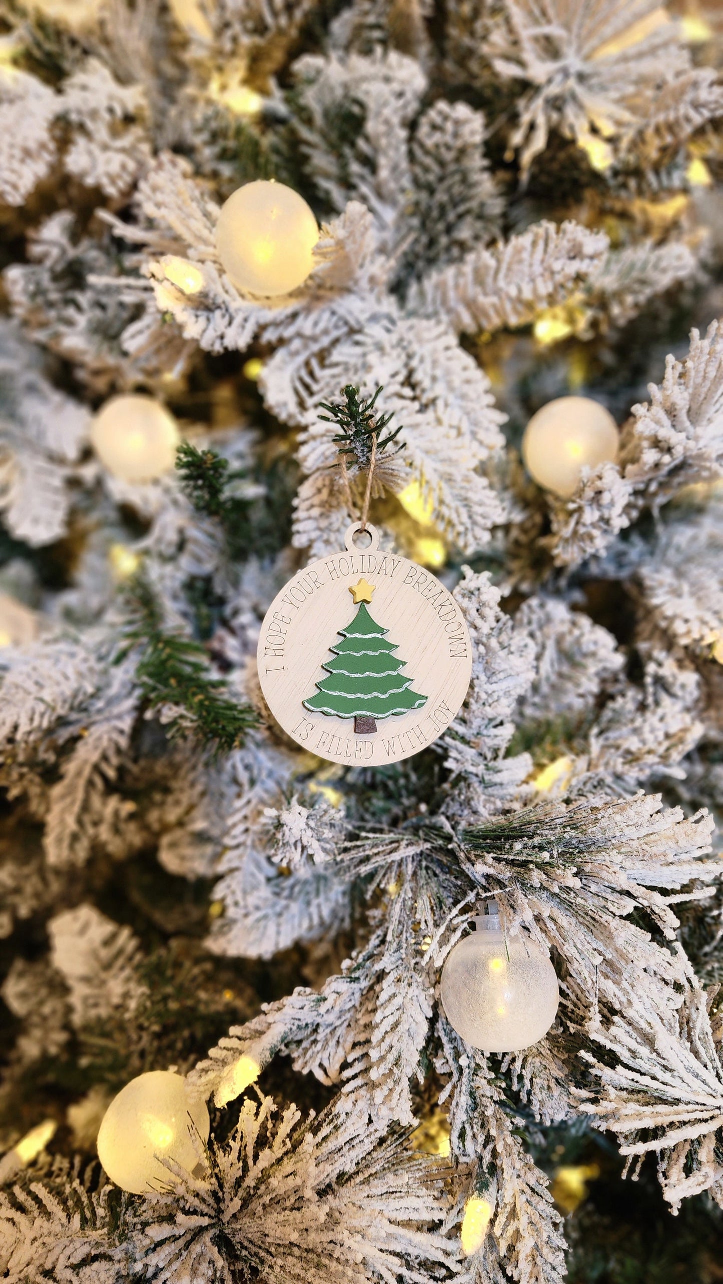 Holiday Breakdown Christmas Tree Ornament