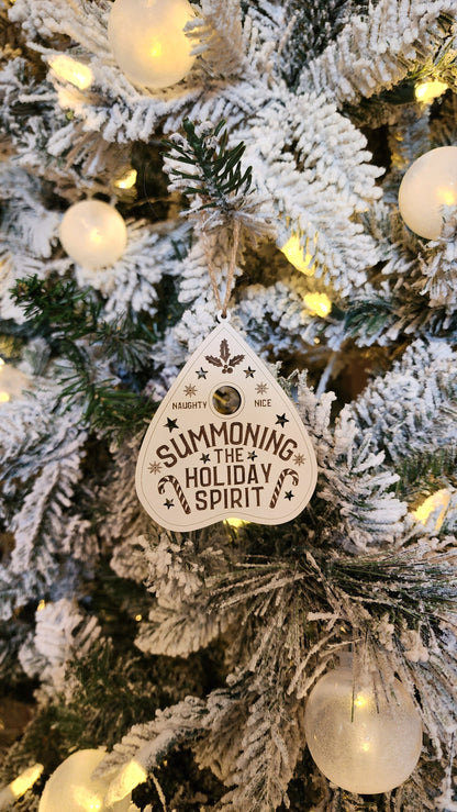 Summoning the Holiday Spirit Christmas Ornament.