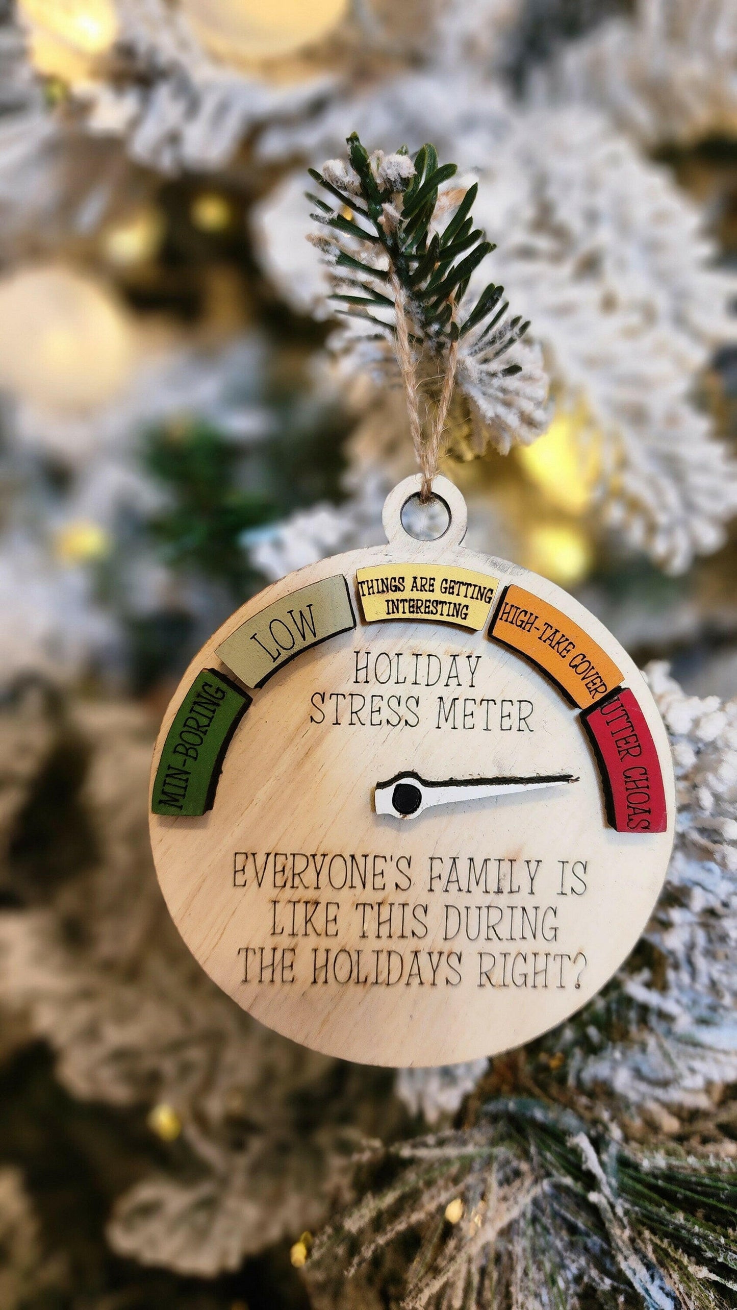 Stress Meter Christmas Tree Ornament.