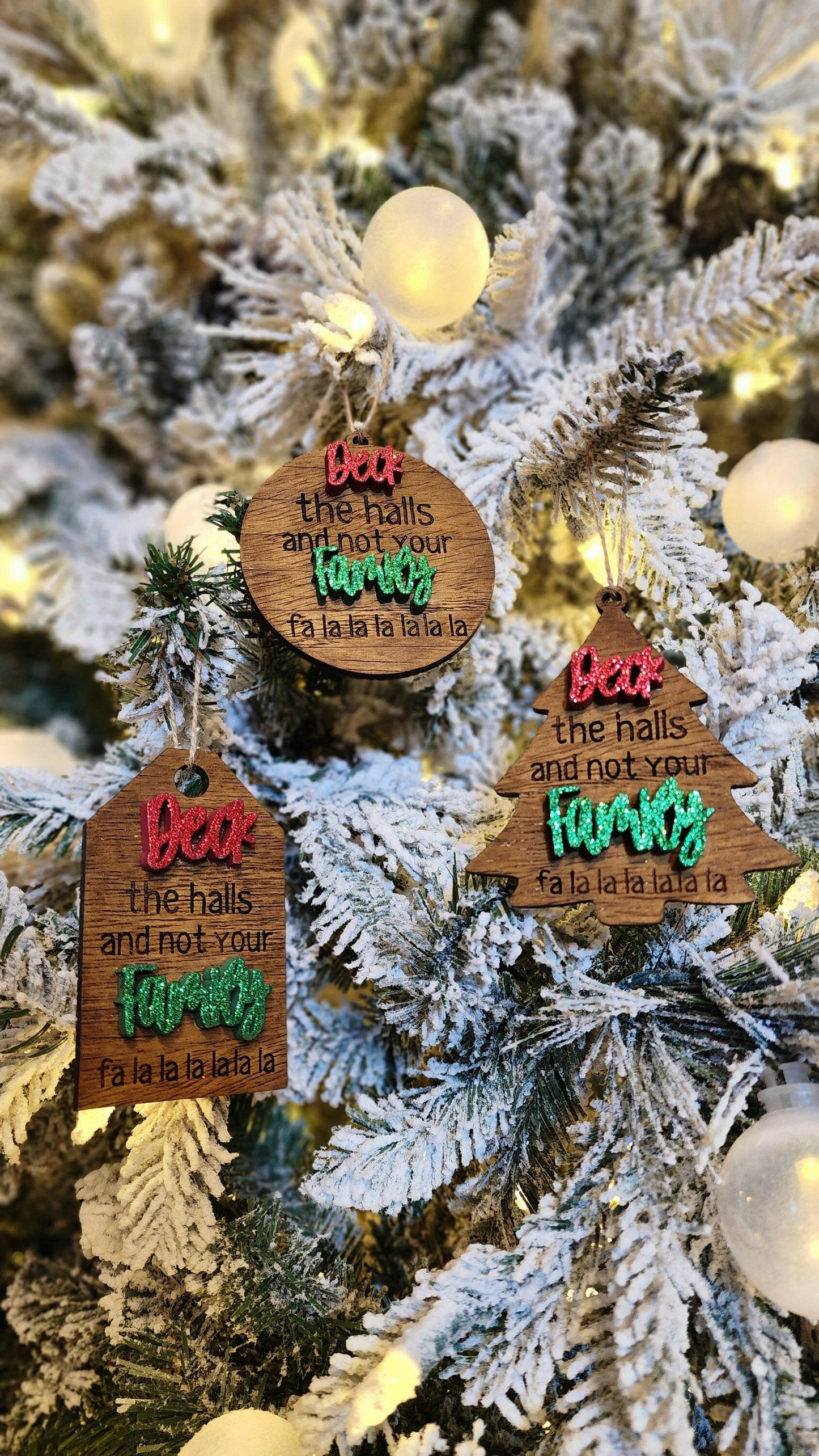 Deck the Halls Christmas Tree Ornament.