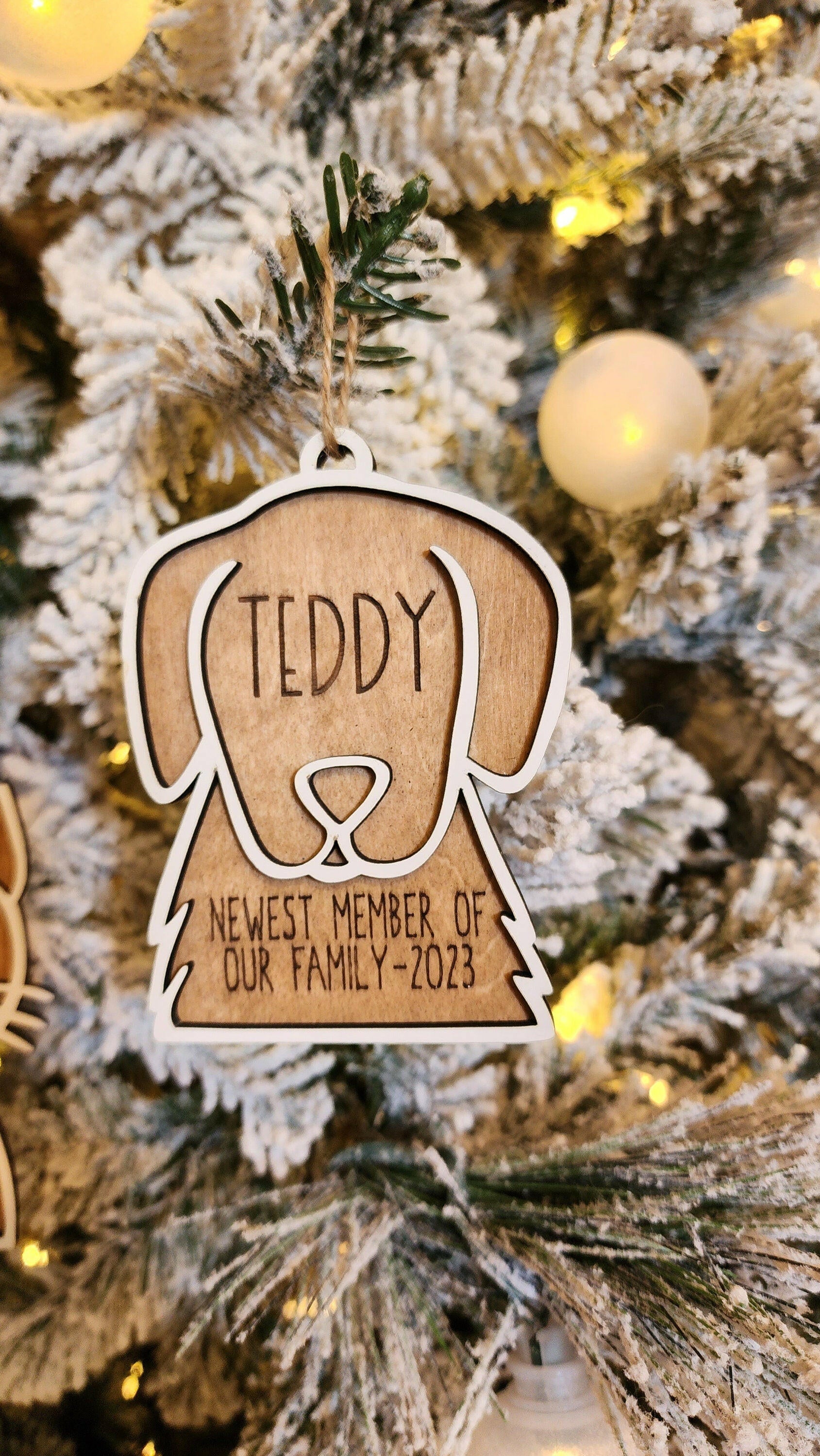 Custom Pet Name Ornament.