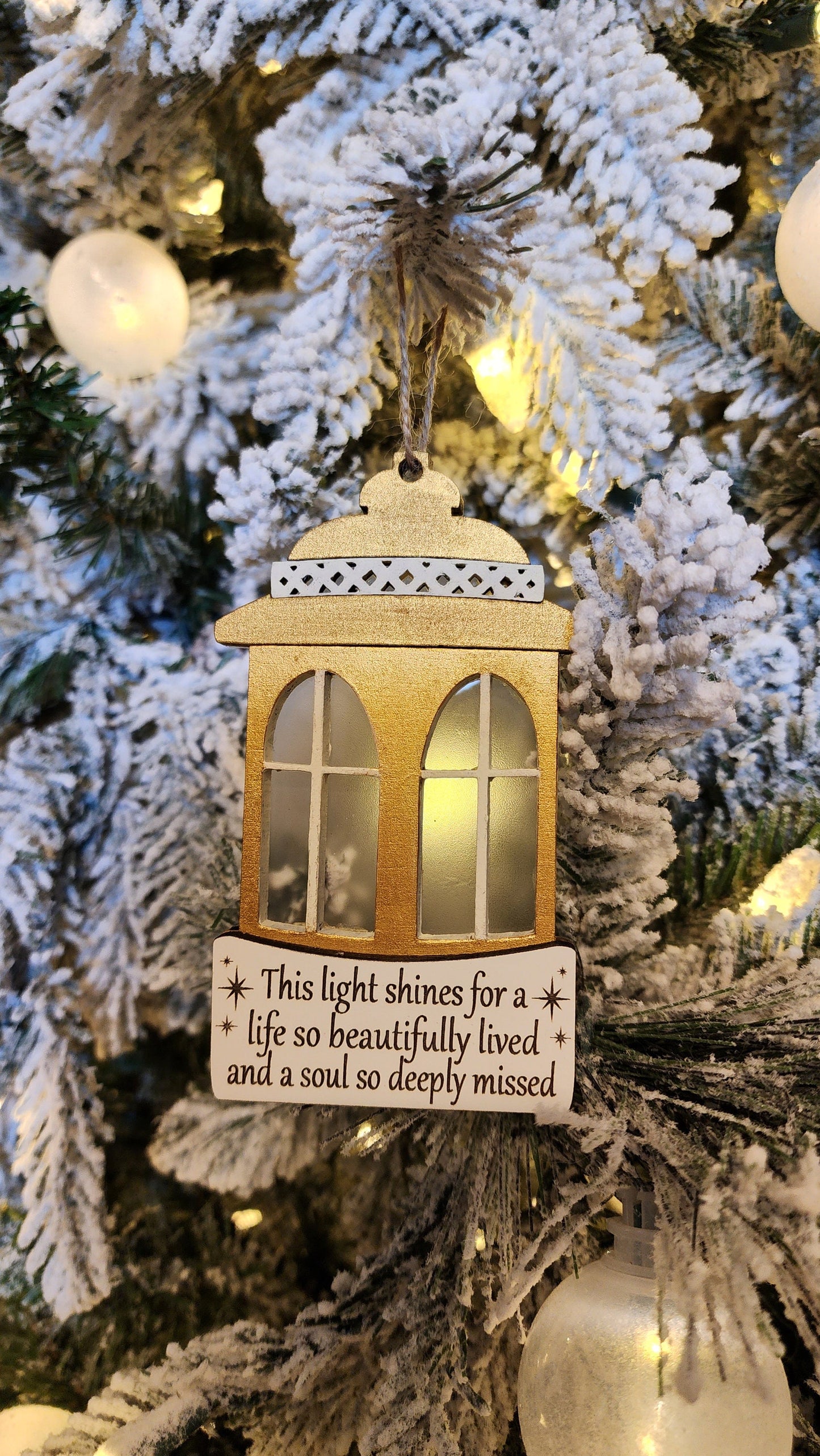 Memorial Lantern Christmas Ornament.