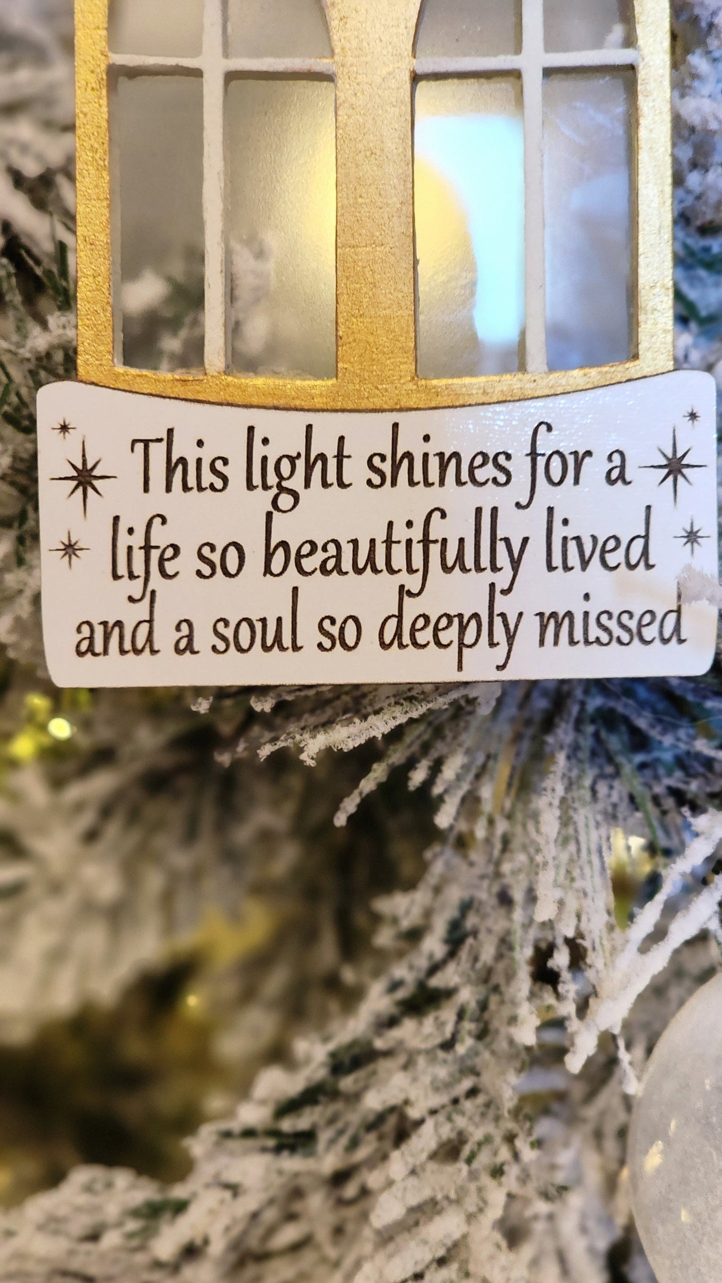 Memorial Lantern Christmas Ornament.