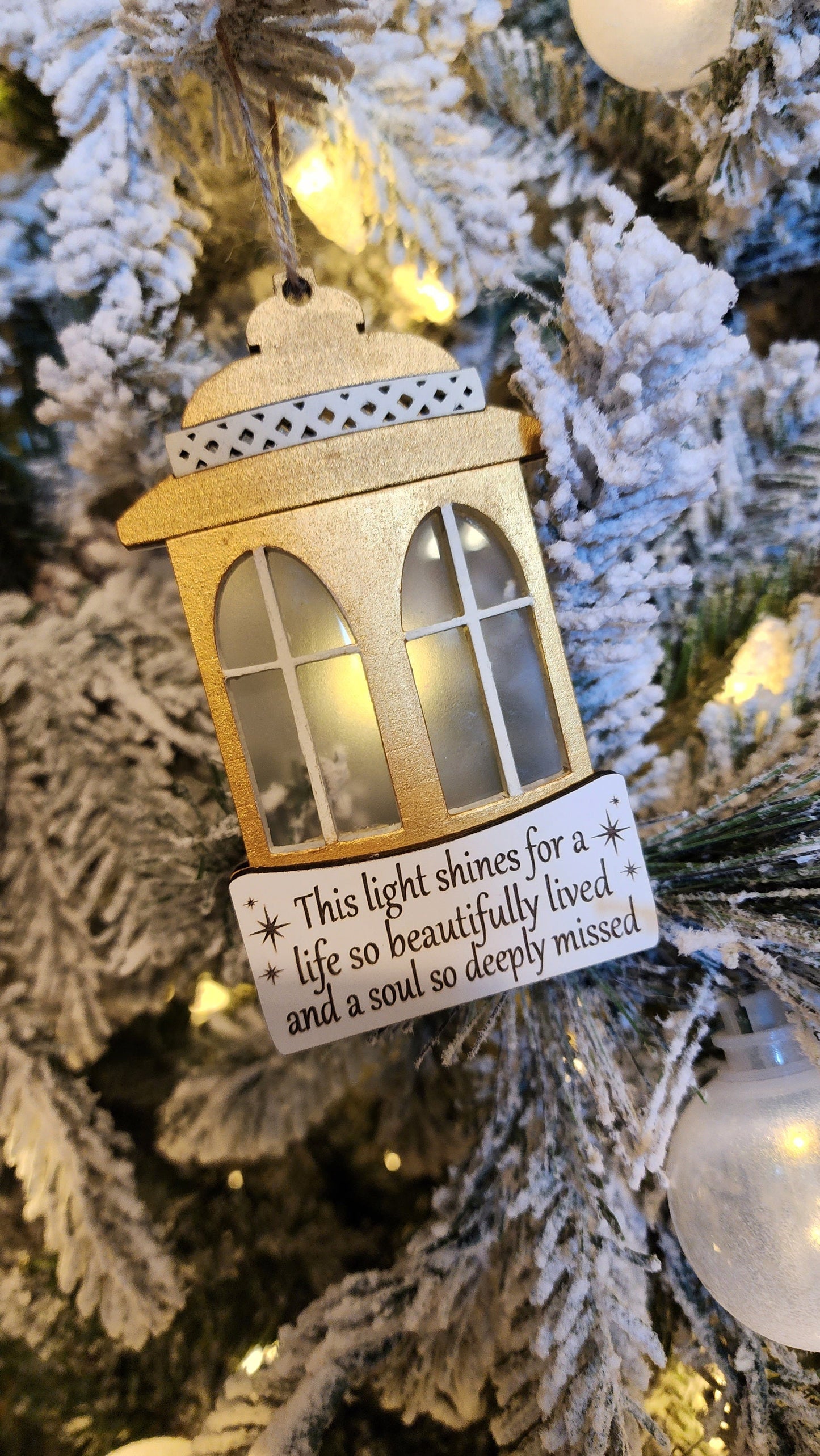 Memorial Lantern Christmas Ornament.