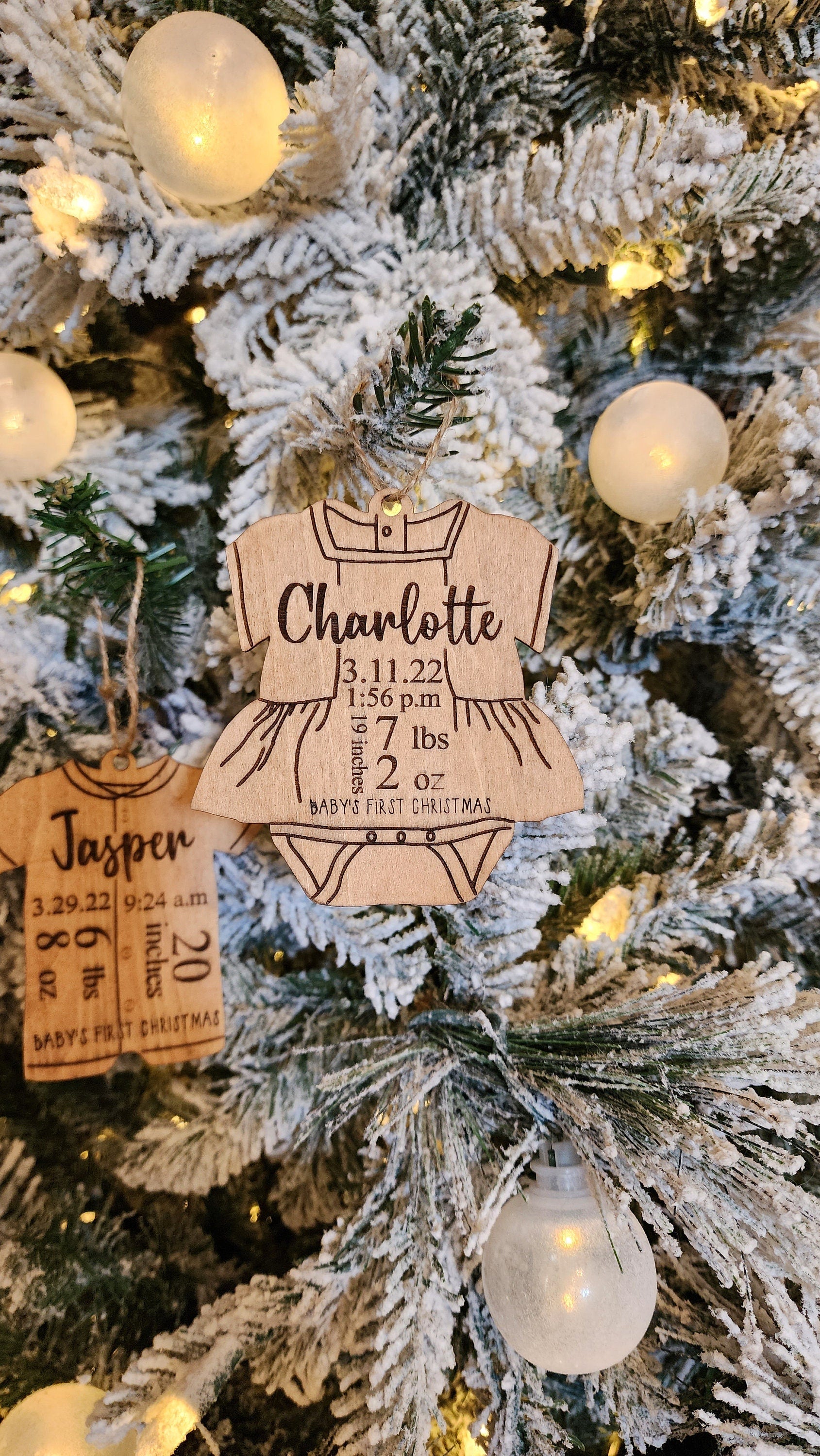 Personalized Baby's First Christmas Ornament.