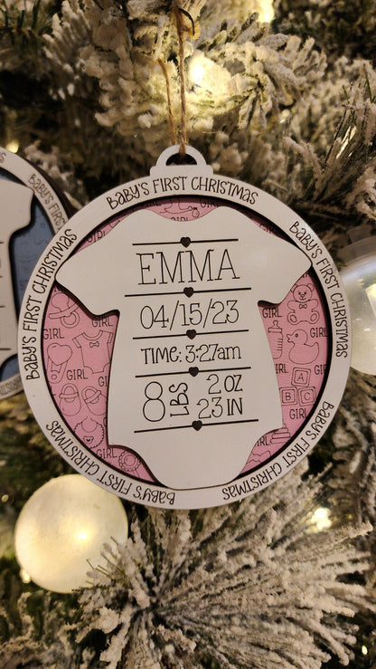 Personalized Baby's First Christmas Ornament.