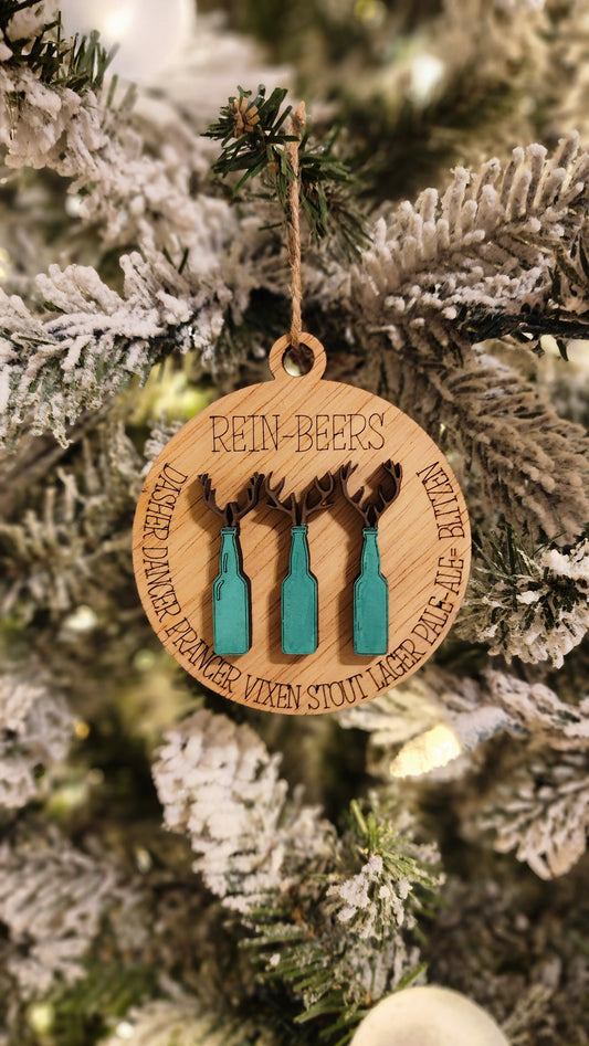 Rein-Beers Christmas Ornament