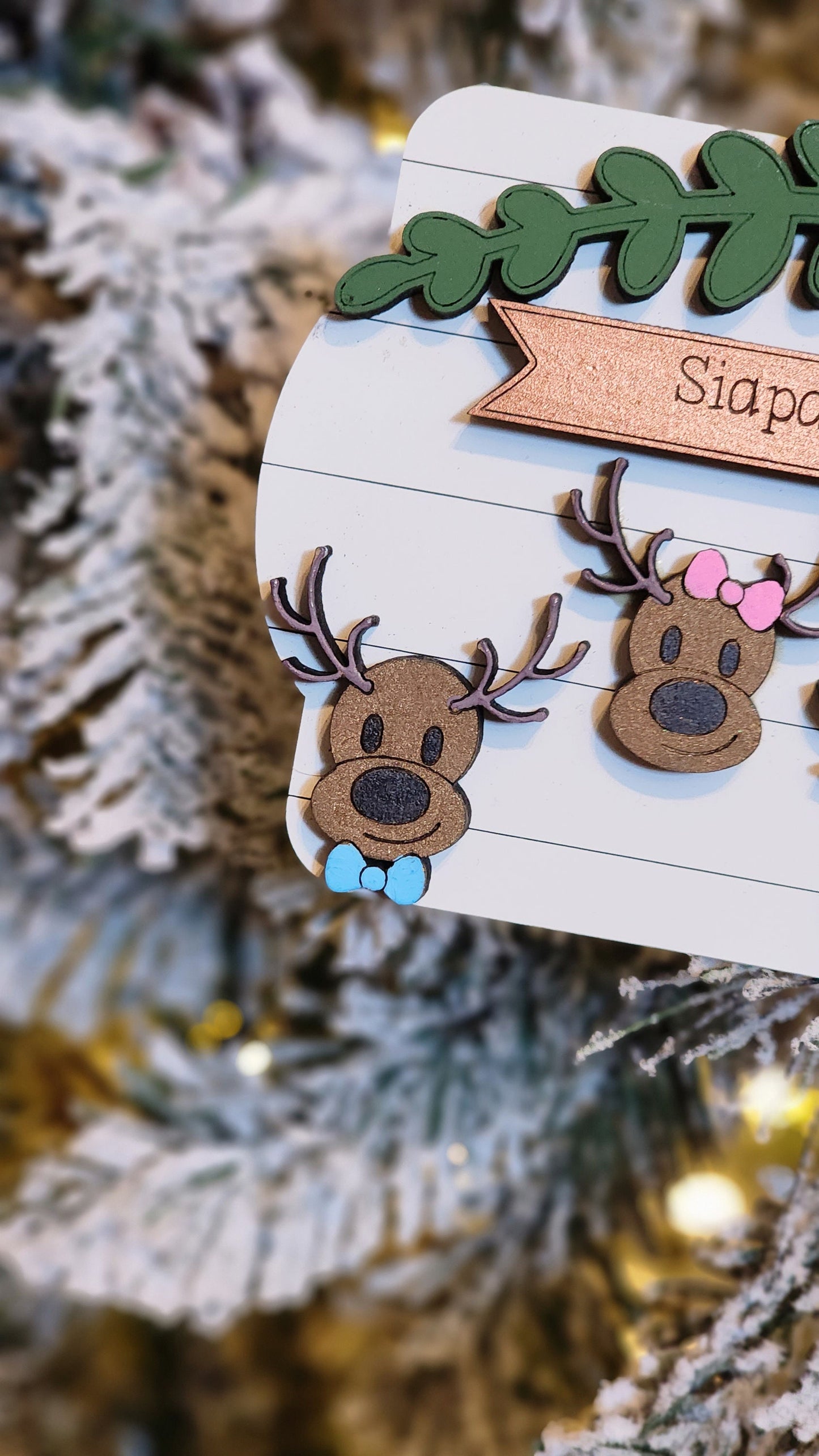 Family Reindeer | Personalized Ornament