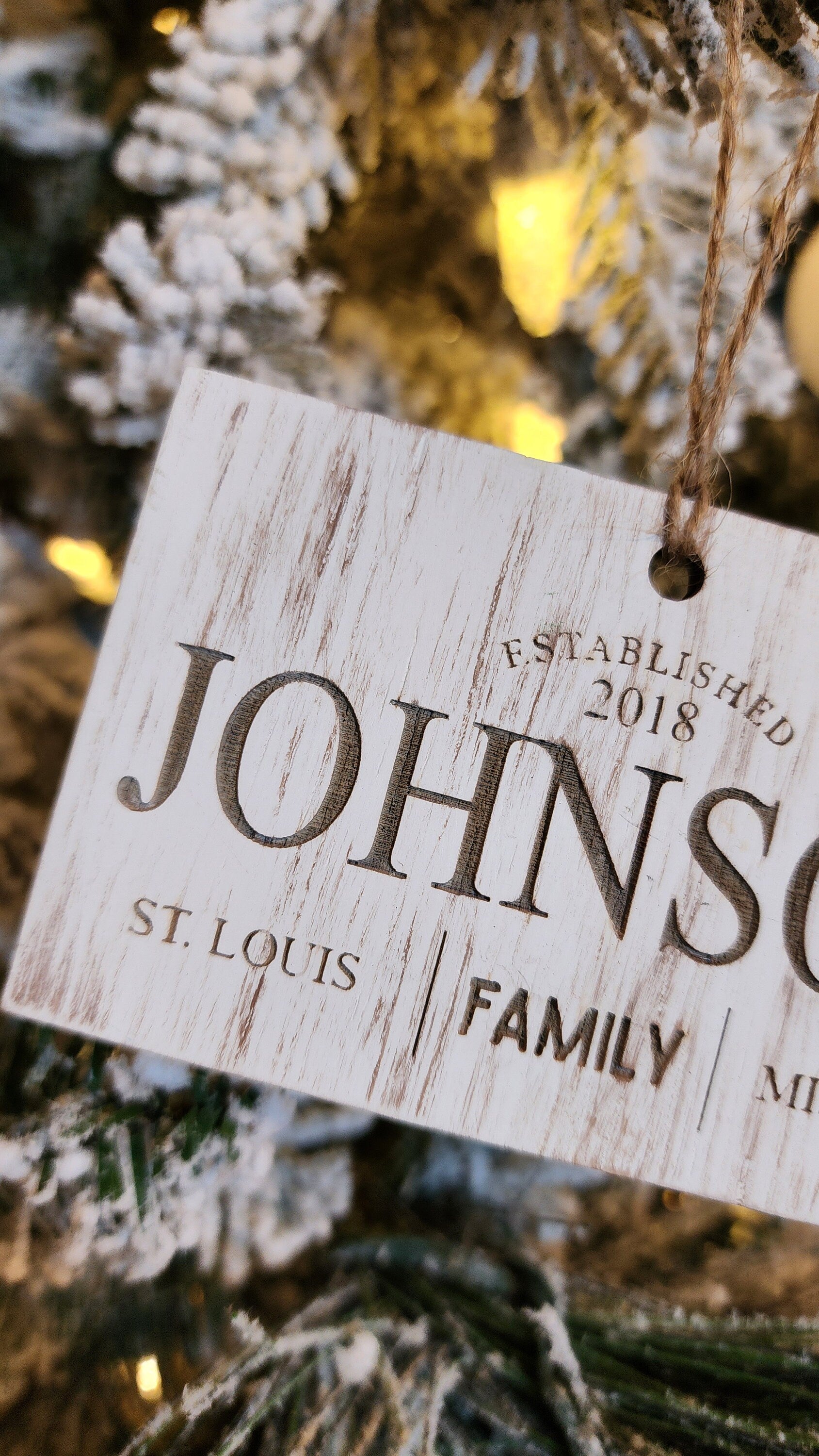 Personalized Family Christmas Ornament.