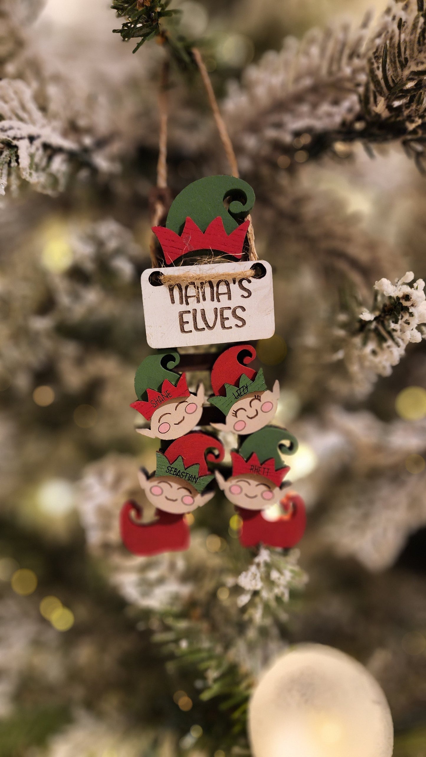 Nana's or Grandma's Elves | Personalized Ornament