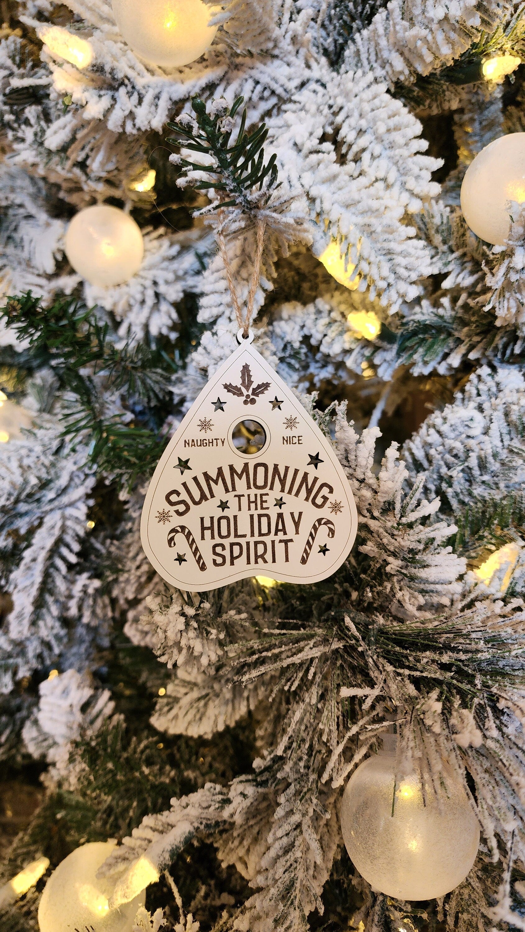 Summoning the Holiday Spirit Christmas Ornament.