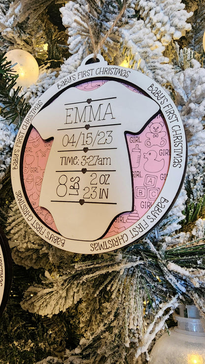 Personalized Baby's First Christmas Ornament.