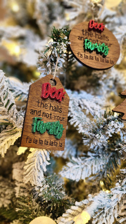 Deck the Halls Christmas Tree Ornament.