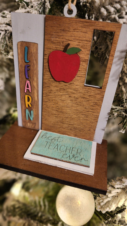 Personalized Teacher Christmas Ornament.