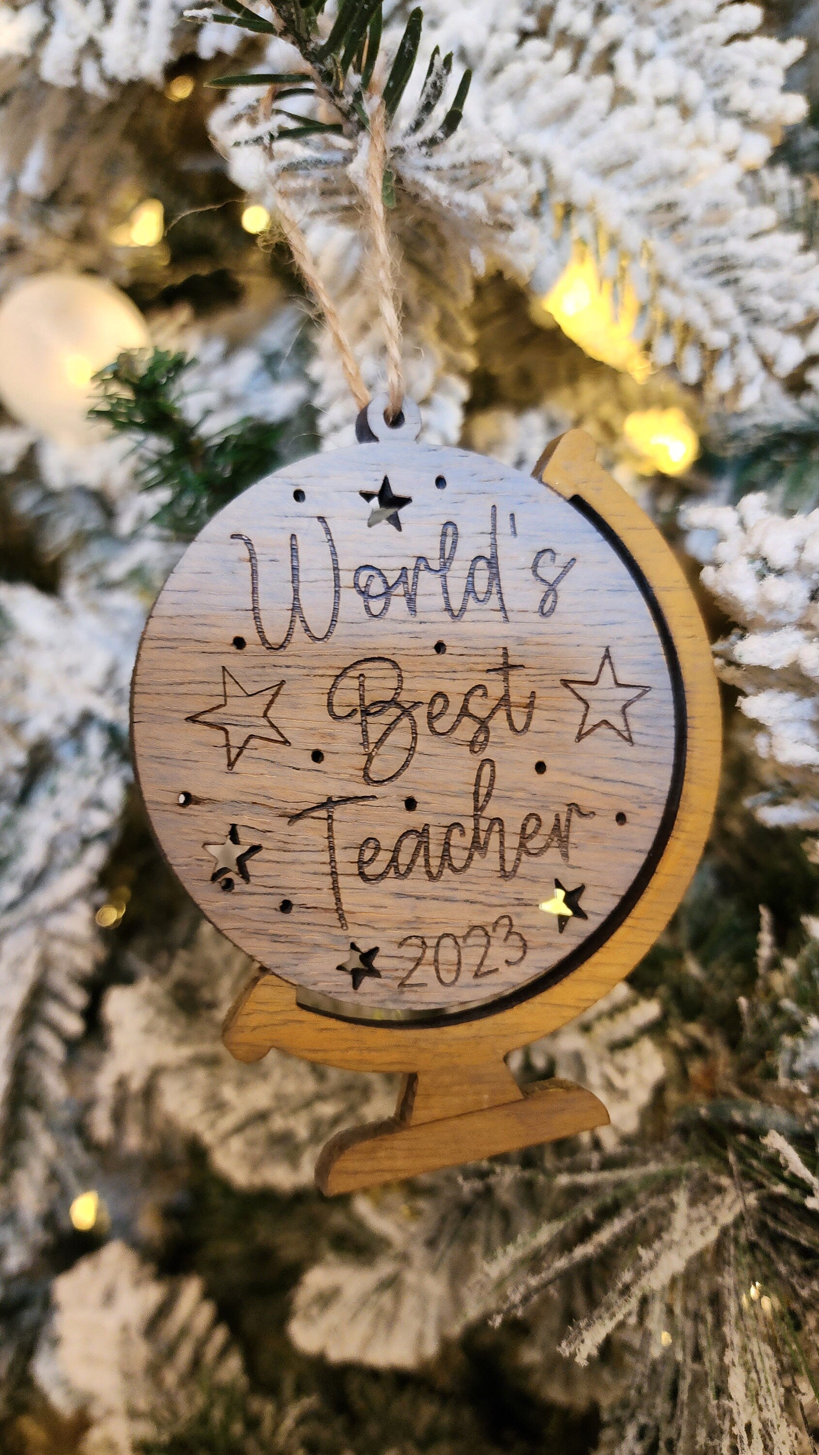 World's Best Teacher |Personalized Ornament.