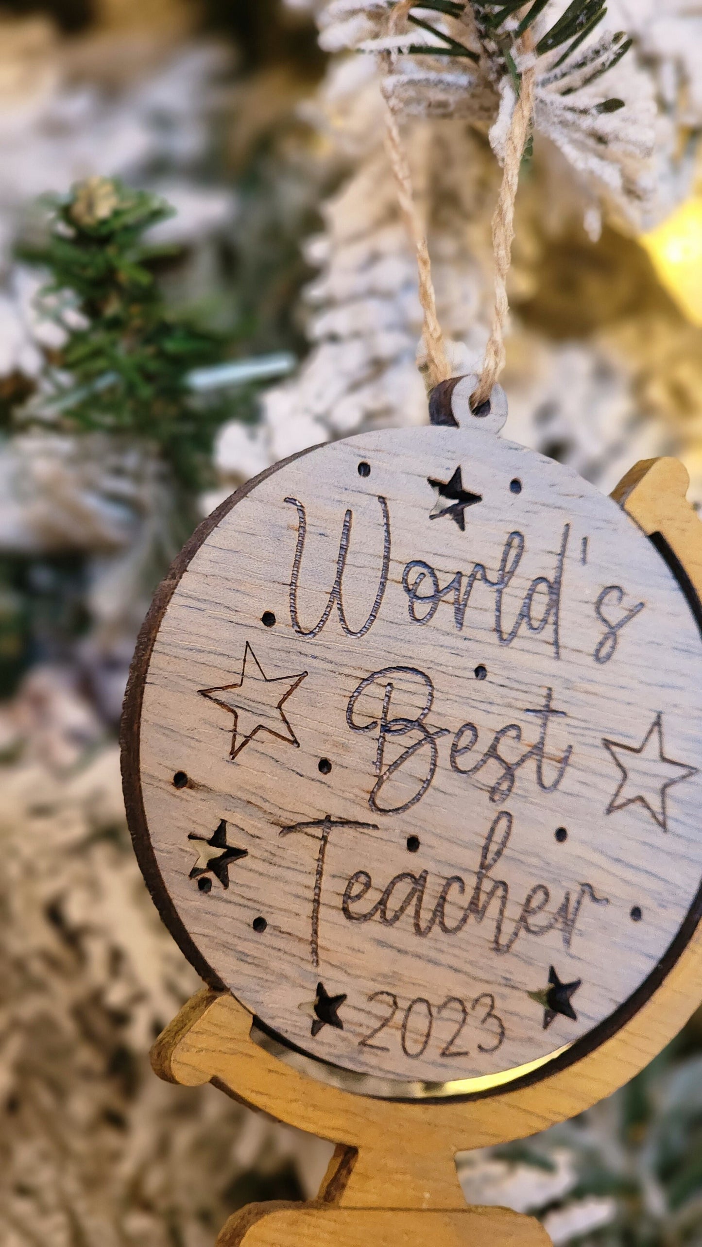 World's Best Teacher |Personalized Ornament.