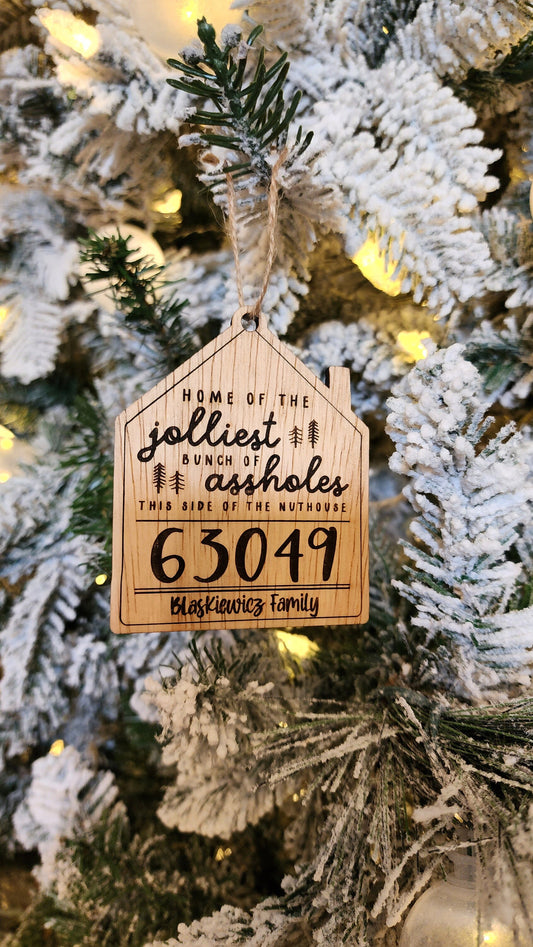 Zip Code Christmas Tree Ornament