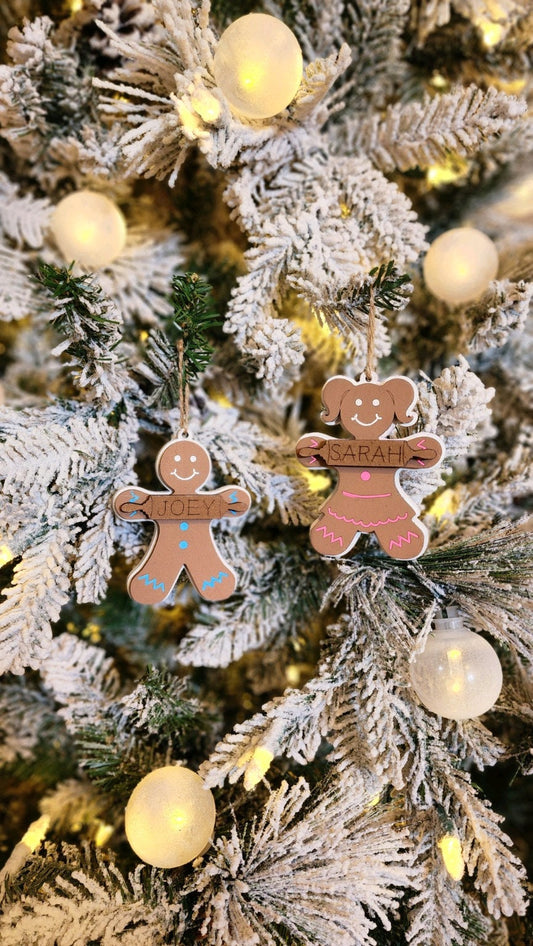 Personalized Gingerbread Christmas Tree Ornament