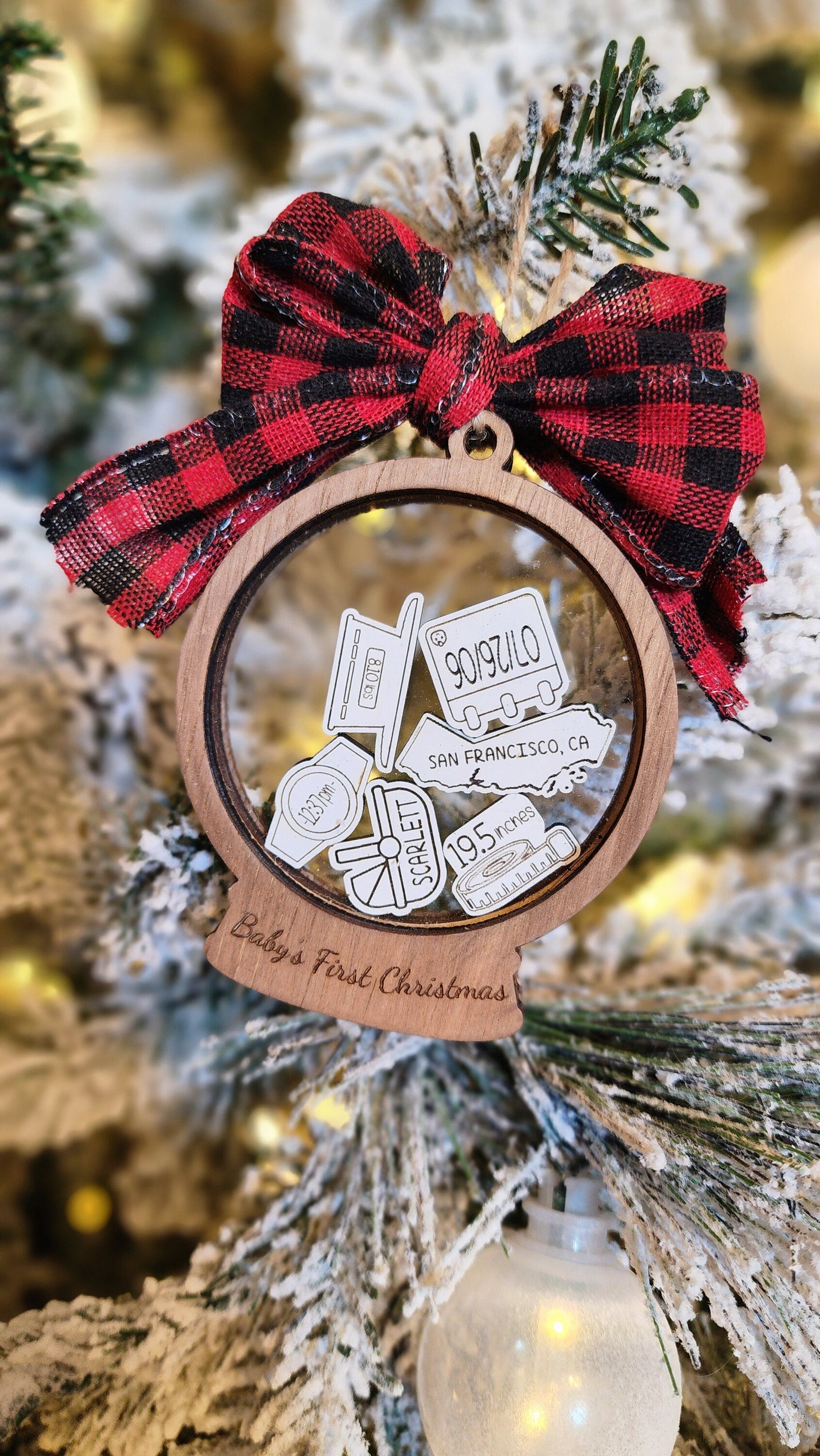 Baby's First Christmas | Keepsake Personalized Ornament.