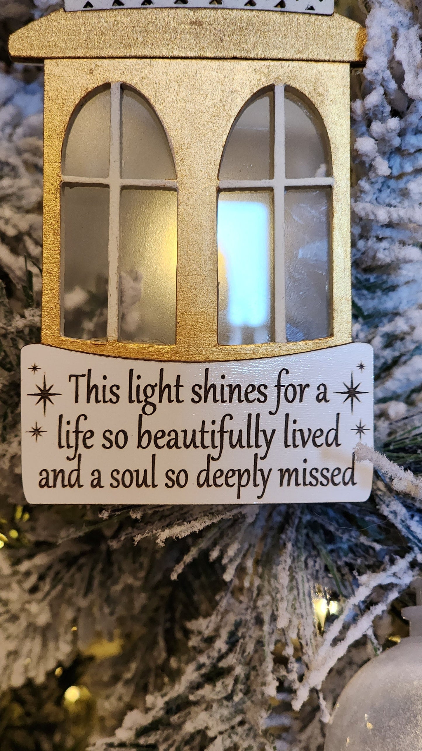 Memorial Lantern Christmas Ornament.