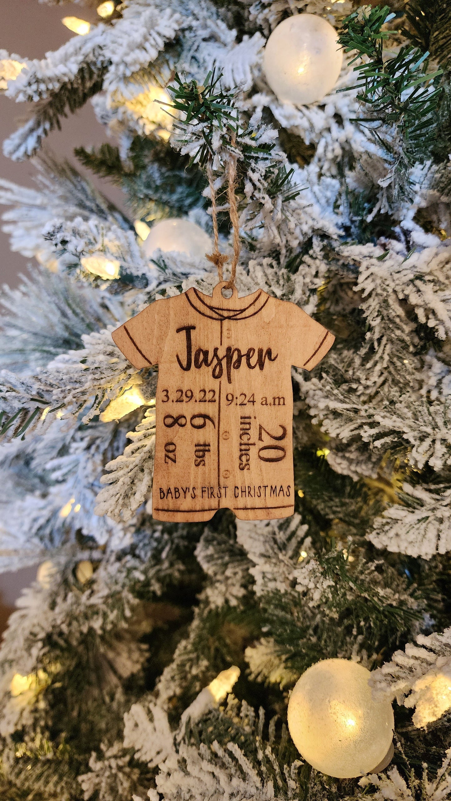 Personalized Baby's First Christmas Ornament.